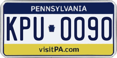 PA license plate KPU0090