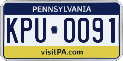 PA license plate KPU0091