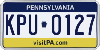 PA license plate KPU0127