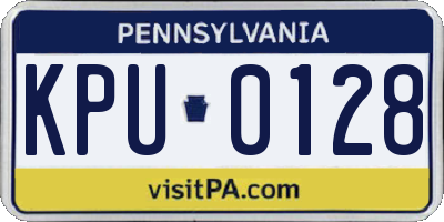 PA license plate KPU0128