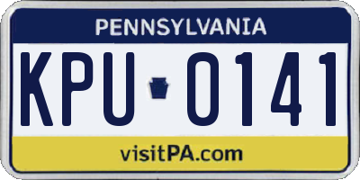 PA license plate KPU0141