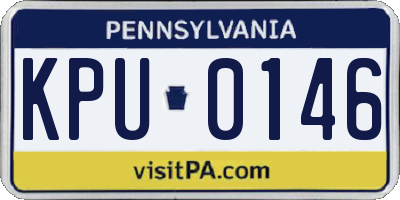 PA license plate KPU0146