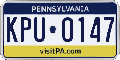 PA license plate KPU0147