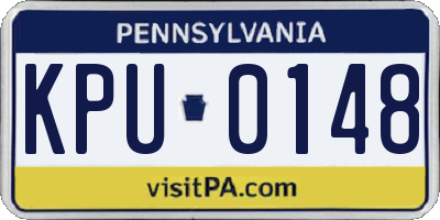 PA license plate KPU0148
