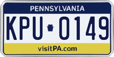 PA license plate KPU0149