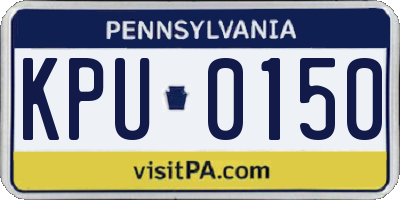 PA license plate KPU0150