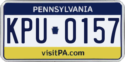 PA license plate KPU0157