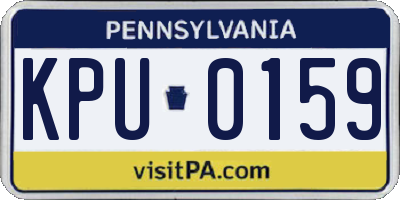 PA license plate KPU0159