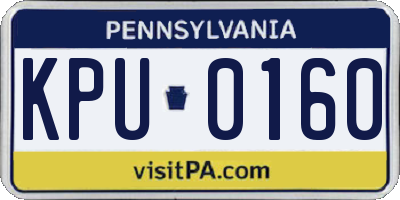 PA license plate KPU0160