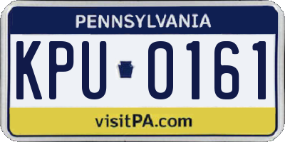 PA license plate KPU0161