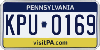 PA license plate KPU0169