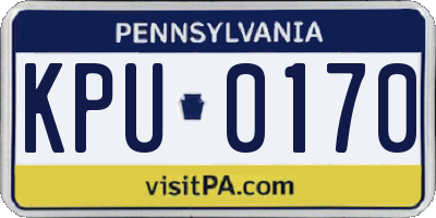 PA license plate KPU0170