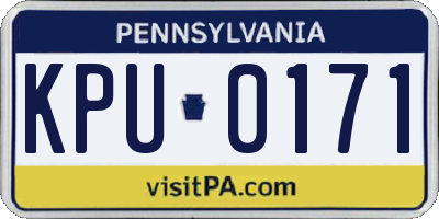 PA license plate KPU0171