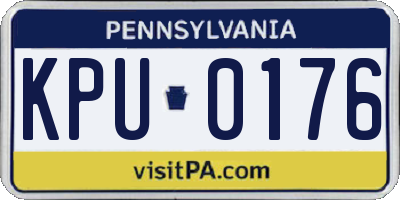 PA license plate KPU0176