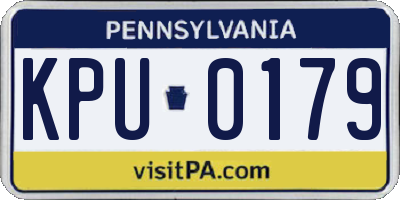 PA license plate KPU0179