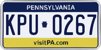 PA license plate KPU0267