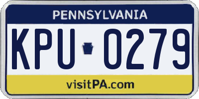 PA license plate KPU0279
