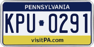 PA license plate KPU0291