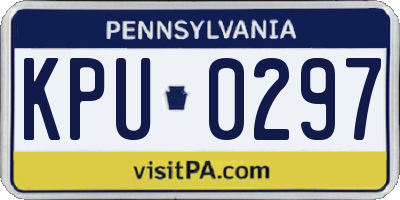 PA license plate KPU0297