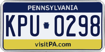 PA license plate KPU0298