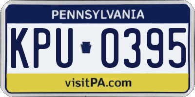 PA license plate KPU0395