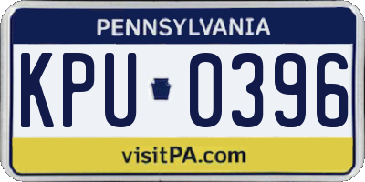 PA license plate KPU0396