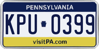 PA license plate KPU0399