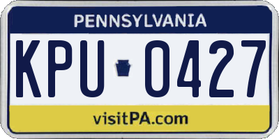 PA license plate KPU0427