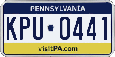 PA license plate KPU0441