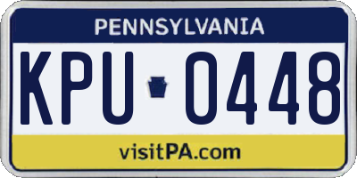 PA license plate KPU0448