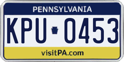 PA license plate KPU0453