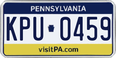 PA license plate KPU0459