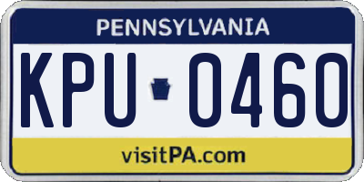 PA license plate KPU0460