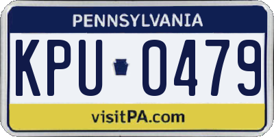 PA license plate KPU0479