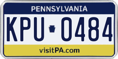 PA license plate KPU0484