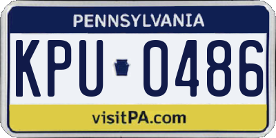 PA license plate KPU0486