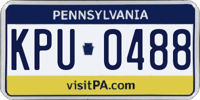 PA license plate KPU0488