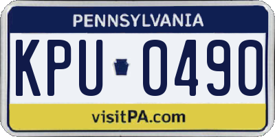 PA license plate KPU0490