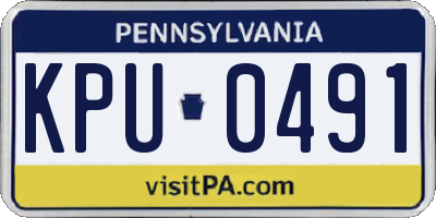 PA license plate KPU0491