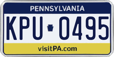 PA license plate KPU0495