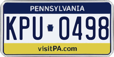 PA license plate KPU0498
