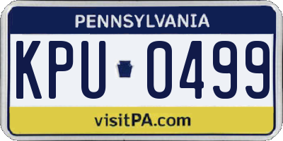 PA license plate KPU0499