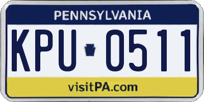 PA license plate KPU0511