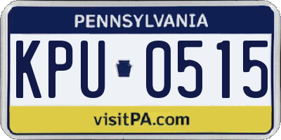 PA license plate KPU0515