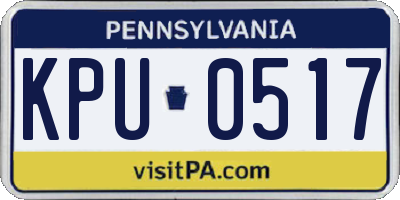 PA license plate KPU0517