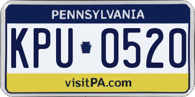 PA license plate KPU0520