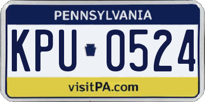 PA license plate KPU0524