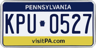 PA license plate KPU0527