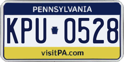 PA license plate KPU0528