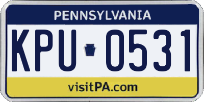 PA license plate KPU0531